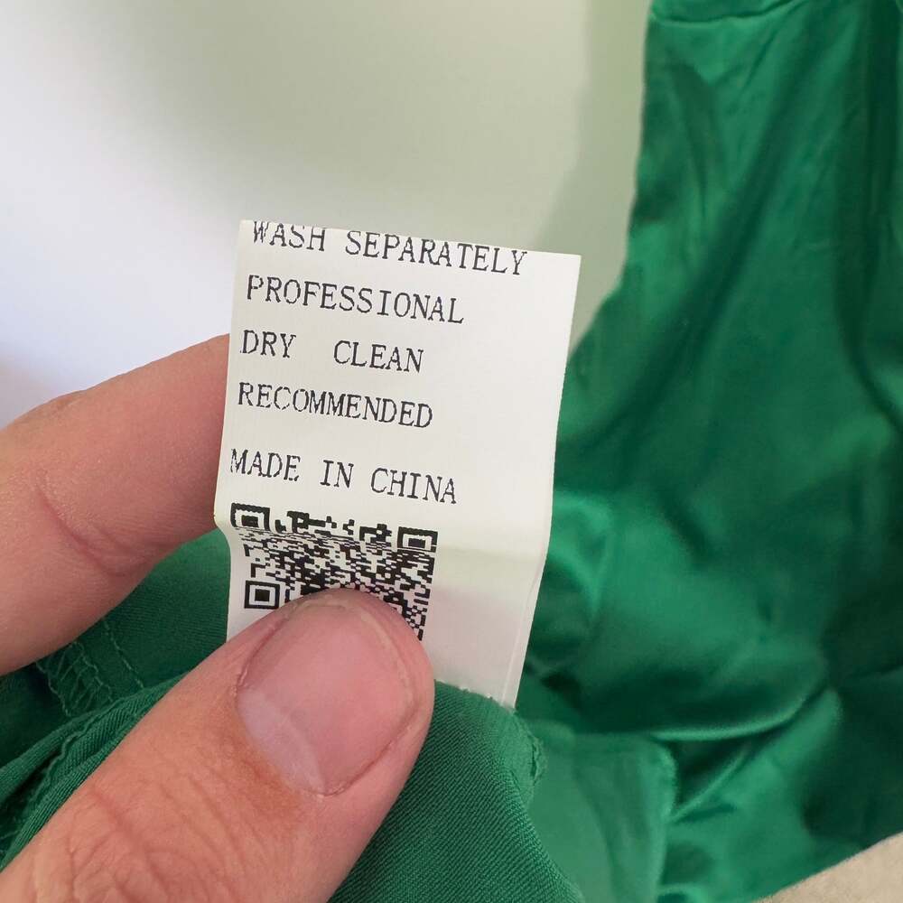 ChicMe Dress WMNS XL Green Off Shoulder Foldover Maxi Side Slit Romantic Glam - Picture 7 of 7